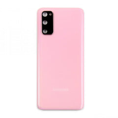Vitre arrière originale Samsung Galaxy S20 G980 / S20 G981 Rose Nuage Avec lentille