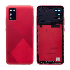 Vitre arrière Samsung Galaxy A02s A025F Rouge Avec Lentille - OEM