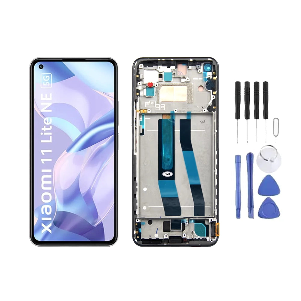 Chassis + Ecran LCD + Vitre pour Xiaomi 11 Lite 5G NE + Kit d'outils