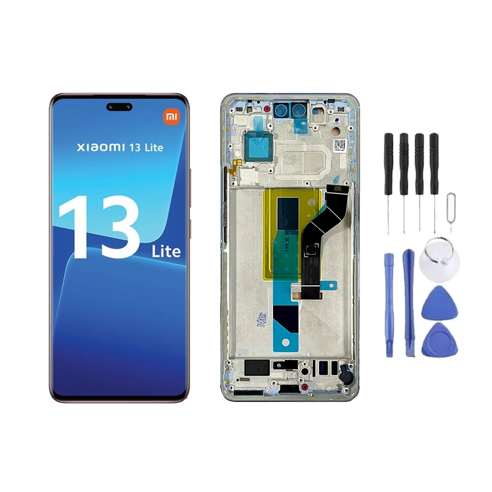 Chassis + Ecran LCD AMOLED + Vitre pour Xiaomi 13 Lite + Kit d'outils