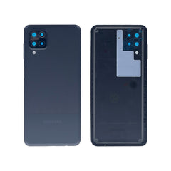 Vitre arrière Samsung Galaxy A12 A125F Noire avec lentille – OEM