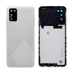 Vitre arrière Samsung Galaxy A02s A025F Blanche Avec Lentille - OEM