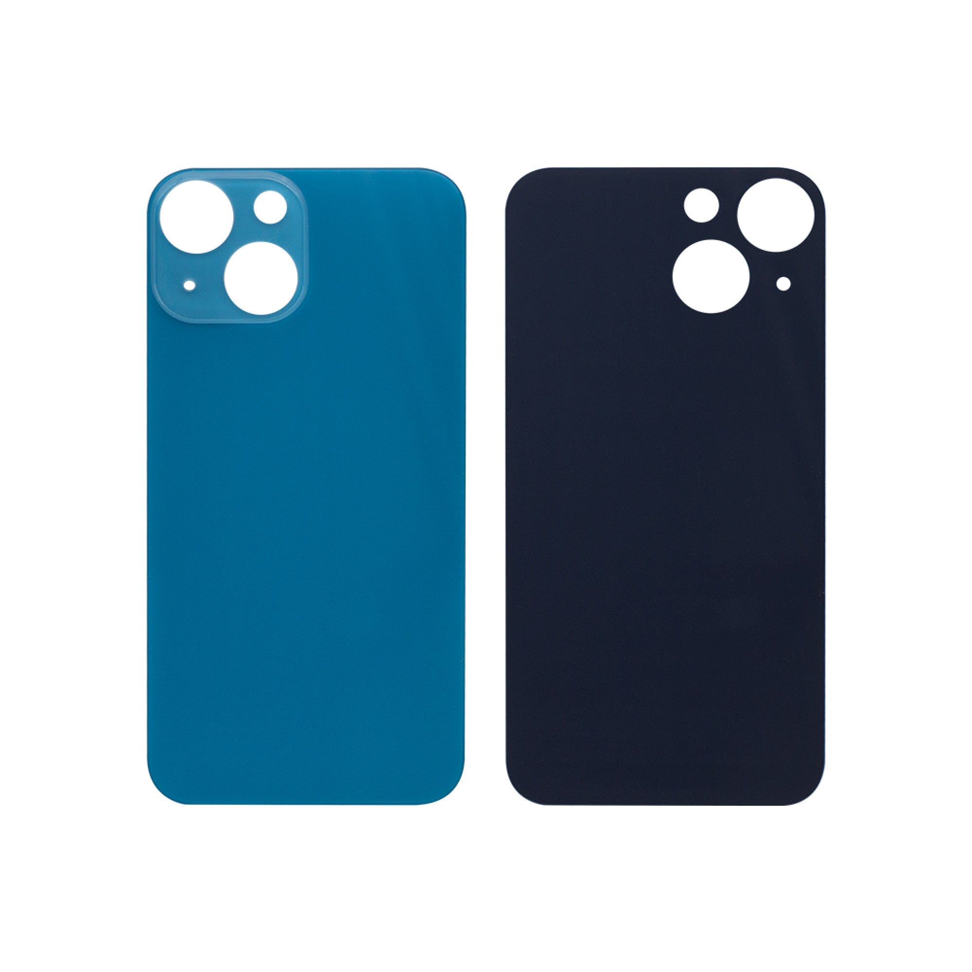 Vitre arrière iPhone 13 Mini Bleue (Cadre caméra agrandi) - OEM
