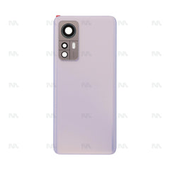 Vitre arrière Xiaomi 12 (2201123G) Violet avec lentille - OEM