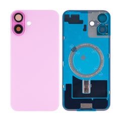 Vitre arrière iPhone 16 Plus sans NFC, cadre caméra agrandi Rose