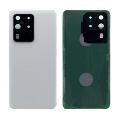 Vitre arrière Samsung Galaxy S20 Ultra G988 Blanc Nuage Avec lentille - OEM