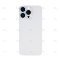 Vitre arrière iPhone 16 Pro Max sans NFC, cadre caméra agrandi Titane Blanc