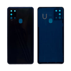 Vitre arrière Samsung Galaxy A21s A217F Noire avec lentille – OEM