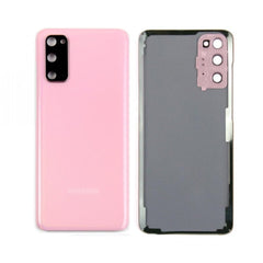 Vitre arrière originale Samsung Galaxy S20 G980 / S20 G981 Rose Nuage Avec lentille