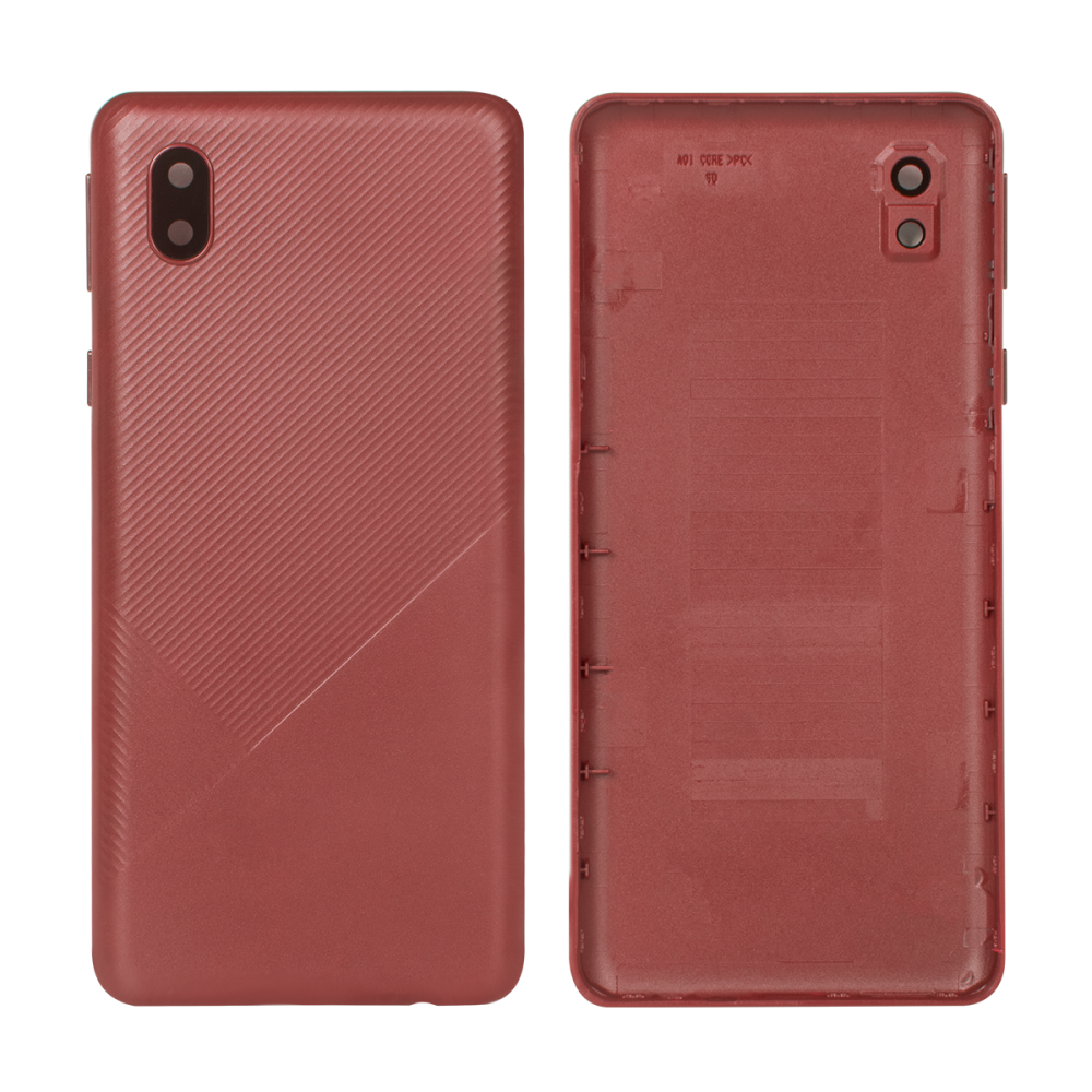 Vitre arrière Samsung Galaxy A01 Core 2020 A013F Rouge avec lentille - OEM