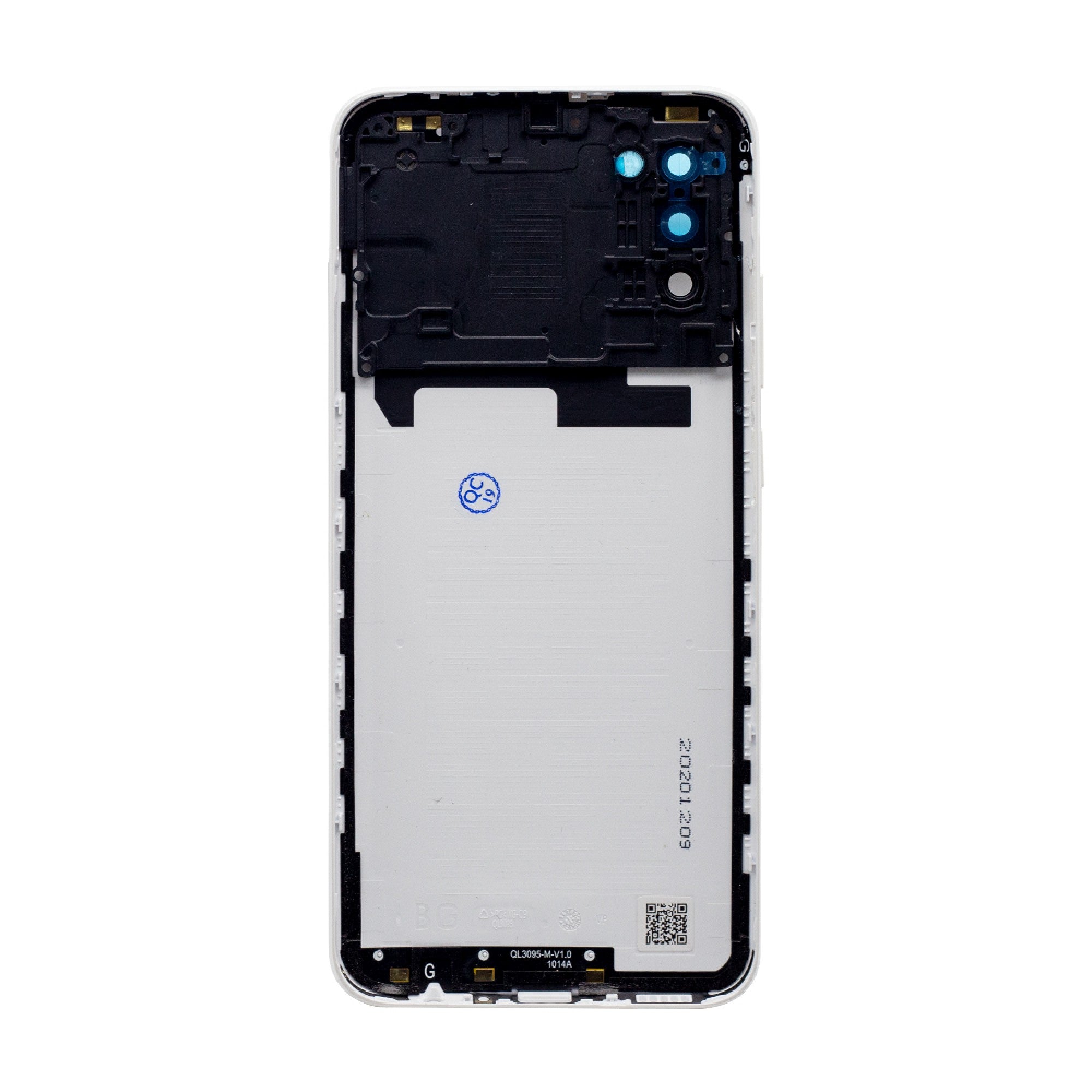 Vitre arrière Samsung Galaxy A02s A025F Blanche Avec Lentille - OEM