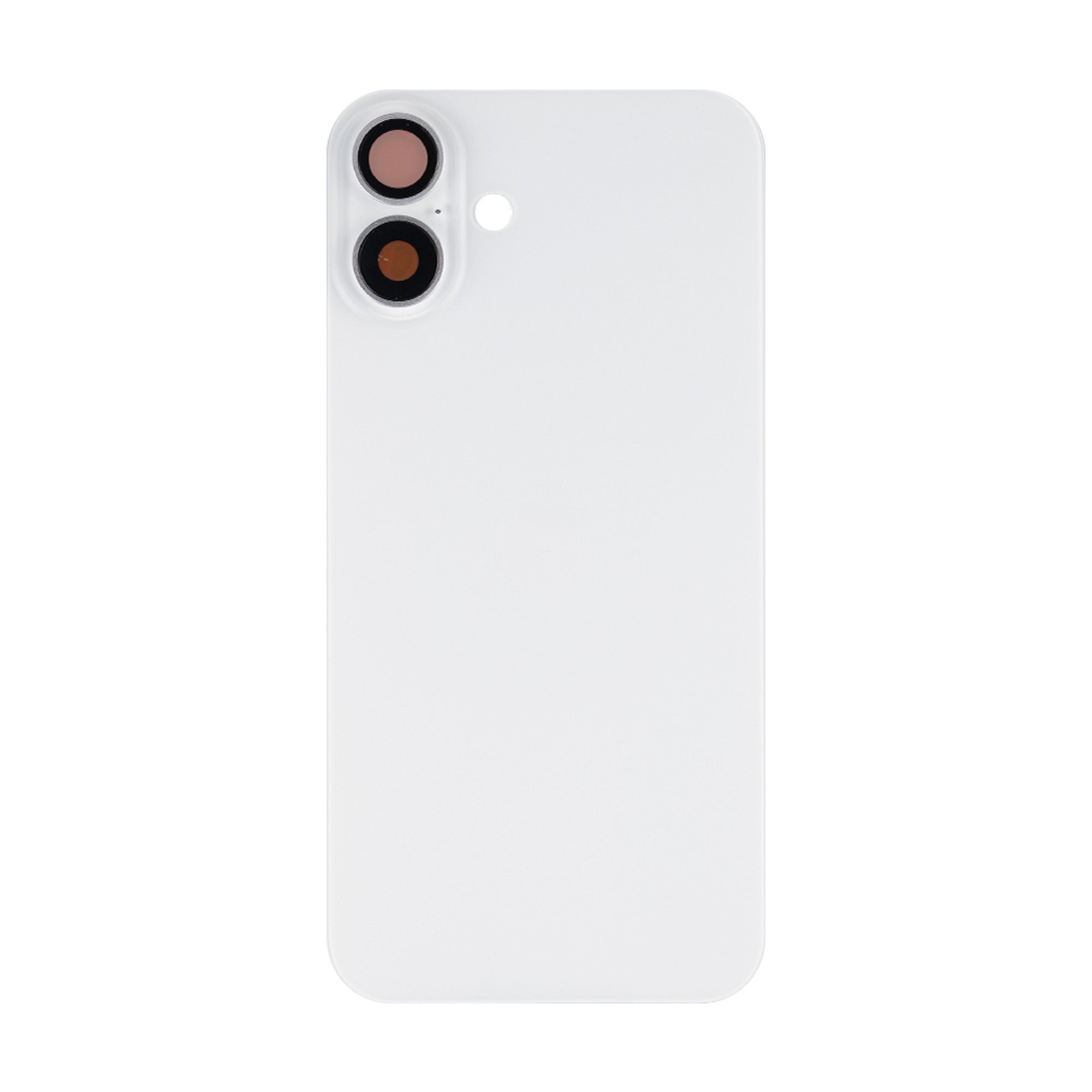 Vitre arrière iPhone 16 Plus sans NFC, cadre caméra agrandi Blanc