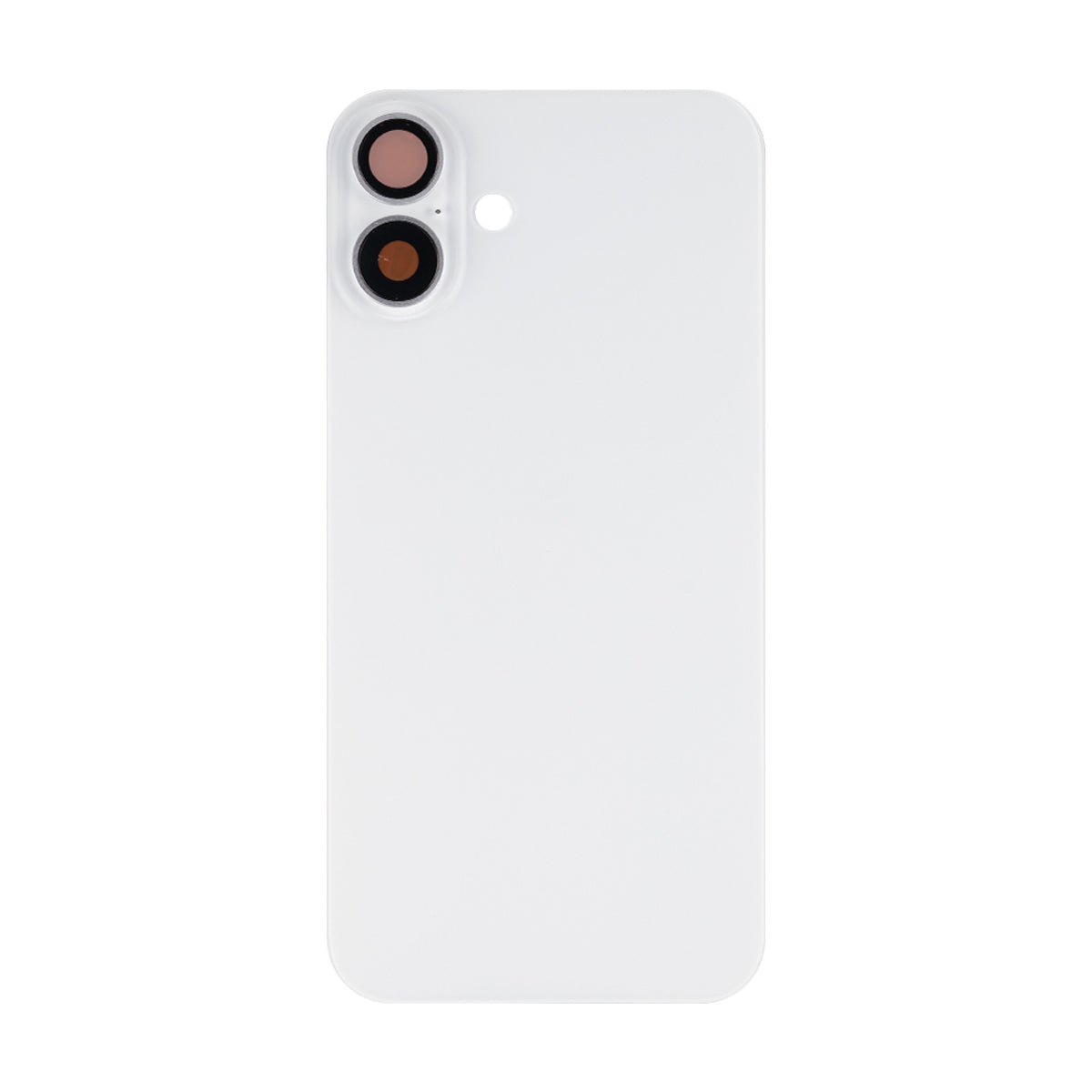 Vitre arrière iPhone 16 Plus sans NFC, cadre caméra agrandi Blanc