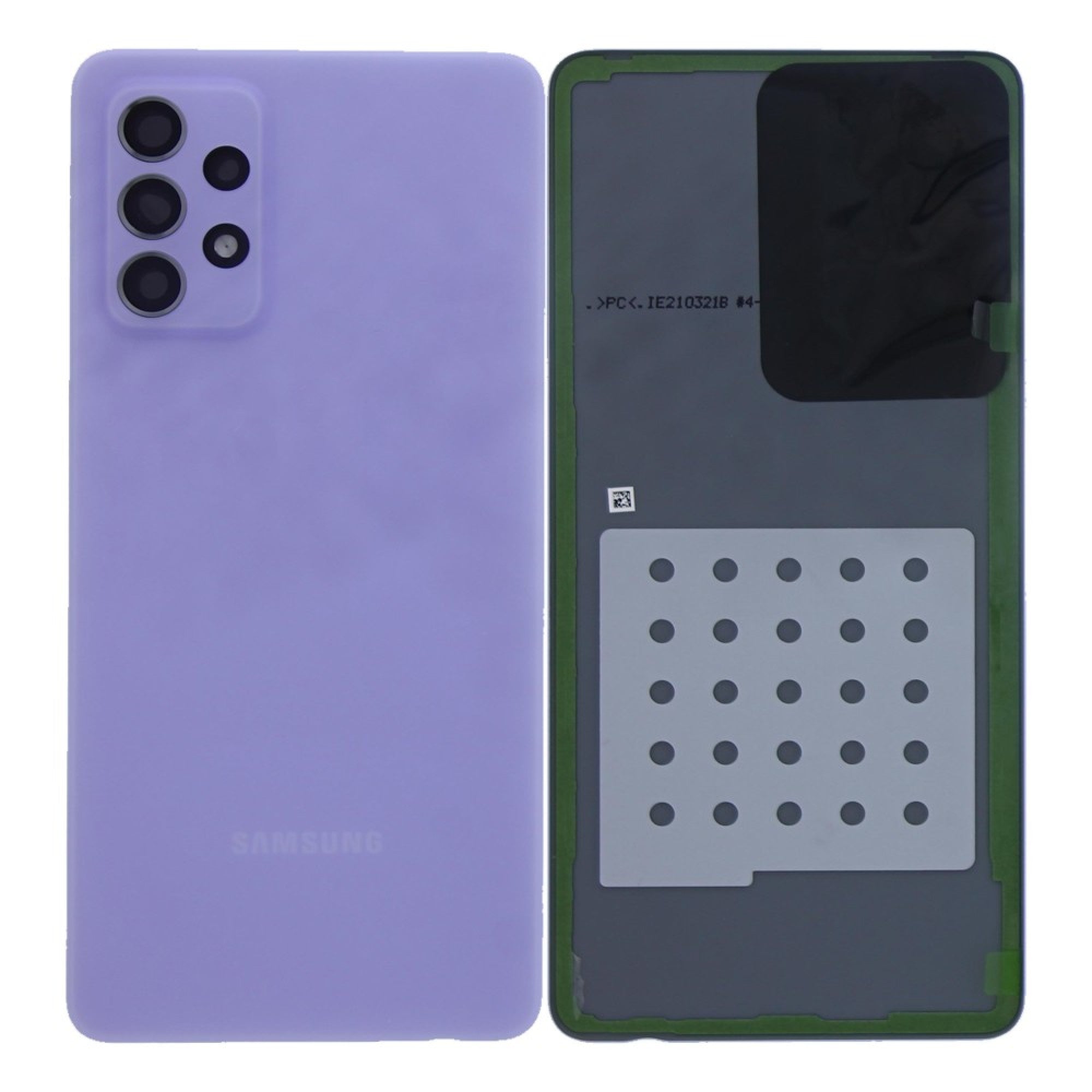 Vitre arrière Samsung Galaxy A72 4G A725F, A72 5G A726B Violet avec lentille - OEM