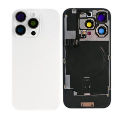 Vitre arrière iPhone 16 Pro Max avec NFC, cadre caméra agrandi Titane Blanc