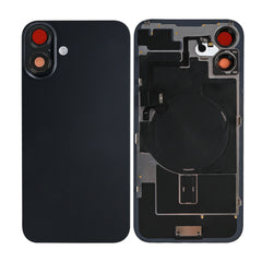 Vitre arrière iPhone 16 avec NFC, cadre caméra agrandi Noir