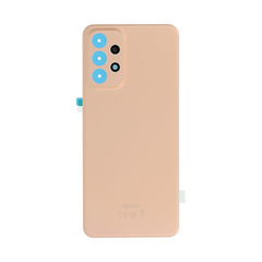 Vitre arrière Samsung Galaxy A23 5G A236B Orange Pêche avec lentille – OEM