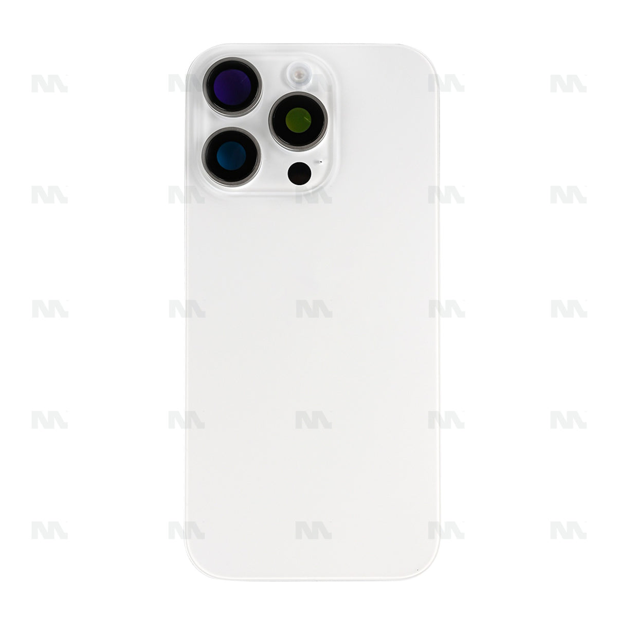 Vitre arrière iPhone 16 Pro avec NFC, cadre caméra agrandi Blanc Titane