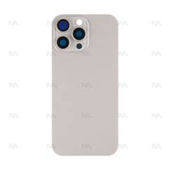 Vitre arrière iPhone 16 Pro Max sans NFC, cadre caméra agrandi Titane Beige