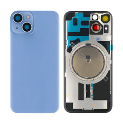 Vitre arrière iPhone 14 Bleu (Cadre caméra agrandi) - OEM