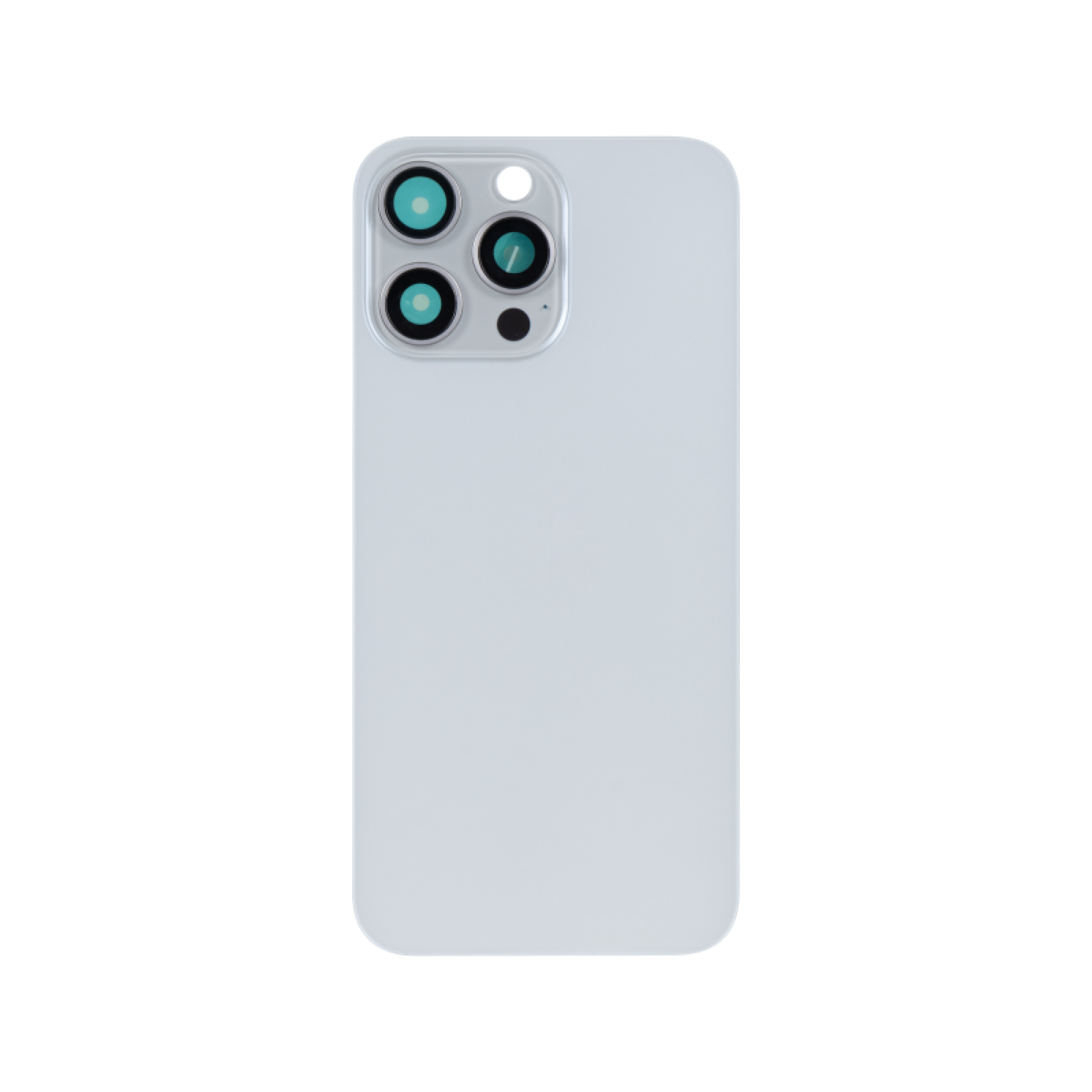 Verre arrière iPhone 15 Pro Max Titane Blanc (Contour caméra agrandi) (sans logo)