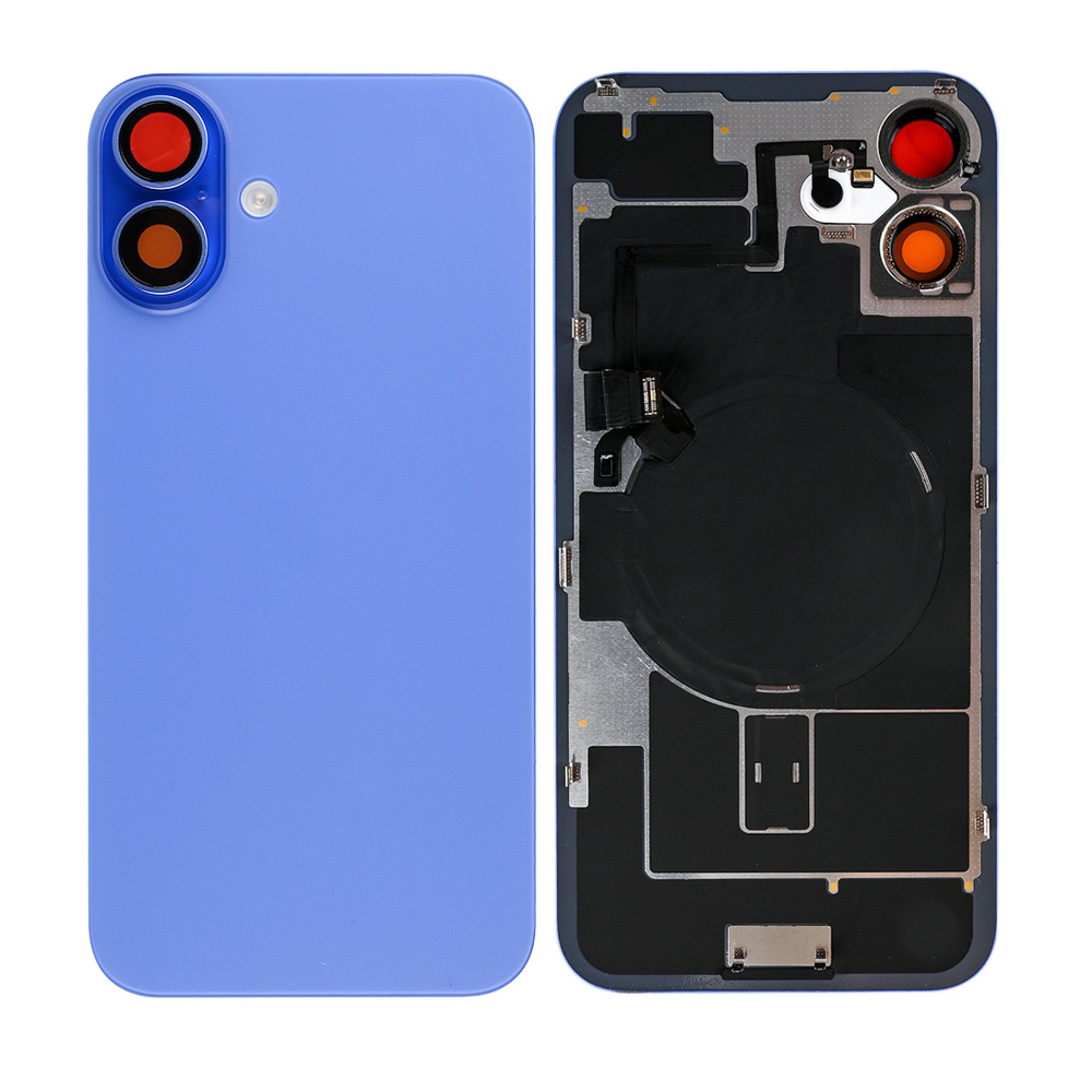 Vitre arrière iPhone 16 Plus avec NFC, cadre caméra agrandi Bleu ultramarine
