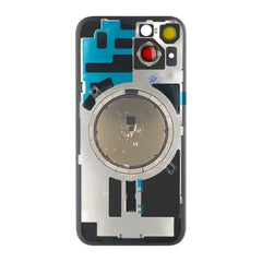 Vitre arrière iPhone 14 Blanc (Cadre caméra agrandi) - OEM