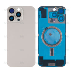 Vitre arrière iPhone 16 Pro Max sans NFC, cadre caméra agrandi Titane Beige