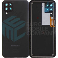 Vitre arrière Samsung Galaxy A12s A127F Noire avec lentille GH82-26514A – Original