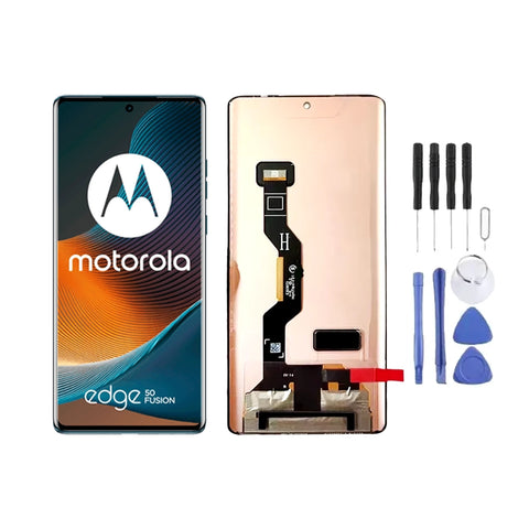 Ecran LCD AMOLED + Vitre pour Motorola Edge 50 Fusion + Kit d'outils