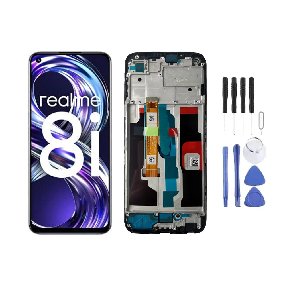 Chassis + Ecran LCD + Vitre pour Realme 8i + Kit d'outils