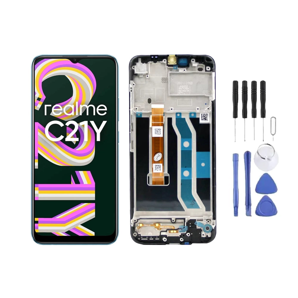 Chassis + Ecran LCD + Vitre pour Realme C21Y + Kit d'outils