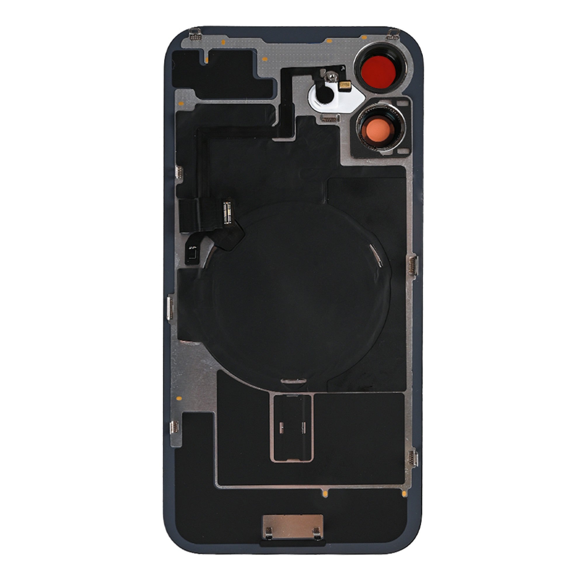 Vitre arrière iPhone 16 avec NFC, cadre caméra agrandi Noir