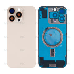Vitre arrière iPhone 16 Pro Max sans NFC, cadre caméra agrandi Titane Beige