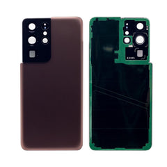 Vitre arrière originale Samsung Galaxy S21 Ultra G998 Marron Avec lentille