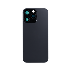 Verre arrière iPhone 15 Pro Max Titane Noir (Contour caméra agrandi) - Compatible