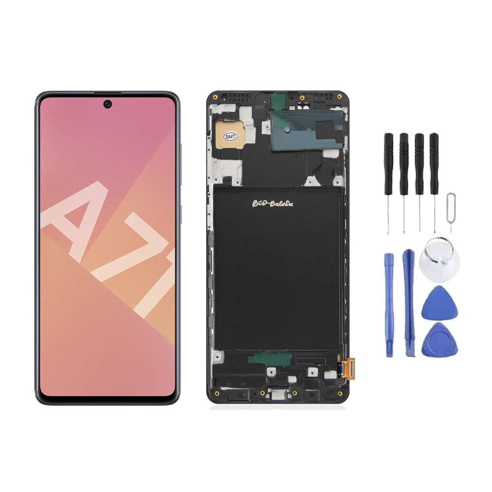 Chassis + Ecran LCD + Vitre pour Samsung Galaxy A71 (A715) + Kit d'outils