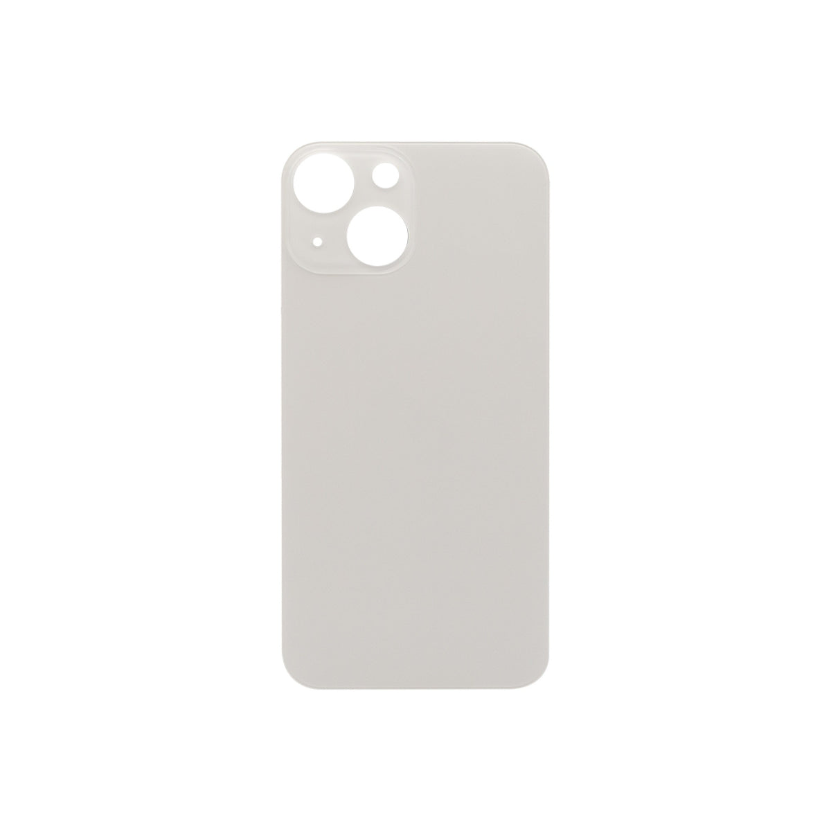 Vitre arrière iPhone 13 Mini Blanche (Cadre caméra agrandi) - OEM