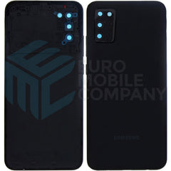 Vitre arrière Samsung Galaxy A02s A025F Noir Avec Lentille - OEM