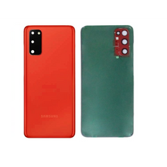 Vitre arrière Samsung Galaxy S20 4G G980 / S20 5G G901 Rouge Aura Avec lentille - OEM