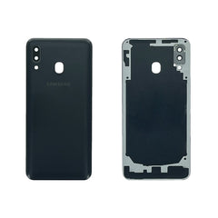 Vitre arrière Samsung Galaxy A30 A305F Noire avec lentille – OEM