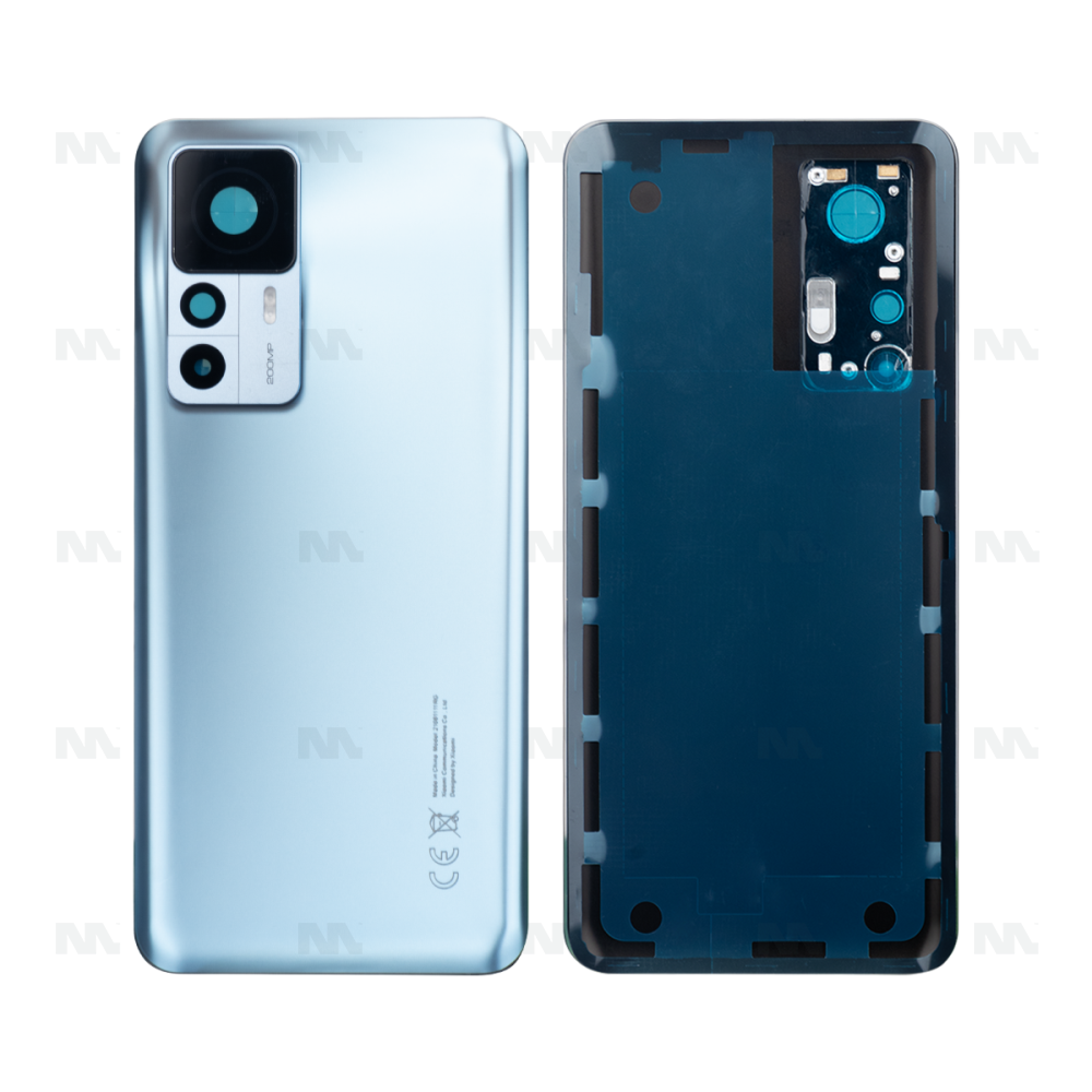 Vitre arrière Xiaomi 12T Pro 5G (22081212UG) Bleu avec lentille - OEM