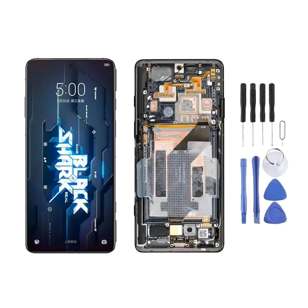 Chassis + Ecran LCD AMOLED + Vitre pour Xiaomi Black Shark 5 Pro + Kit d'outils