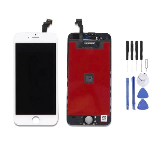 Ecran LCD + Vitre pour Apple iPhone 6 Blanc + Kit d'outils