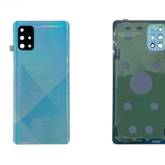 Samsung Galaxy A71 A715 Vitre arrière Bleu avec lentille - OEM