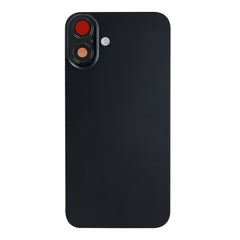 Vitre arrière iPhone 16 avec NFC, cadre caméra agrandi Noir