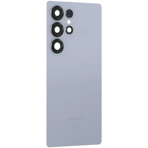 Vitre arrière Samsung Galaxy S25 Ultra (S938) Bleu Argenté Titane avec Lentille - Officiel