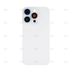 Vitre arrière iPhone 16 Pro sans NFC, cadre caméra agrandi Blanc Titane