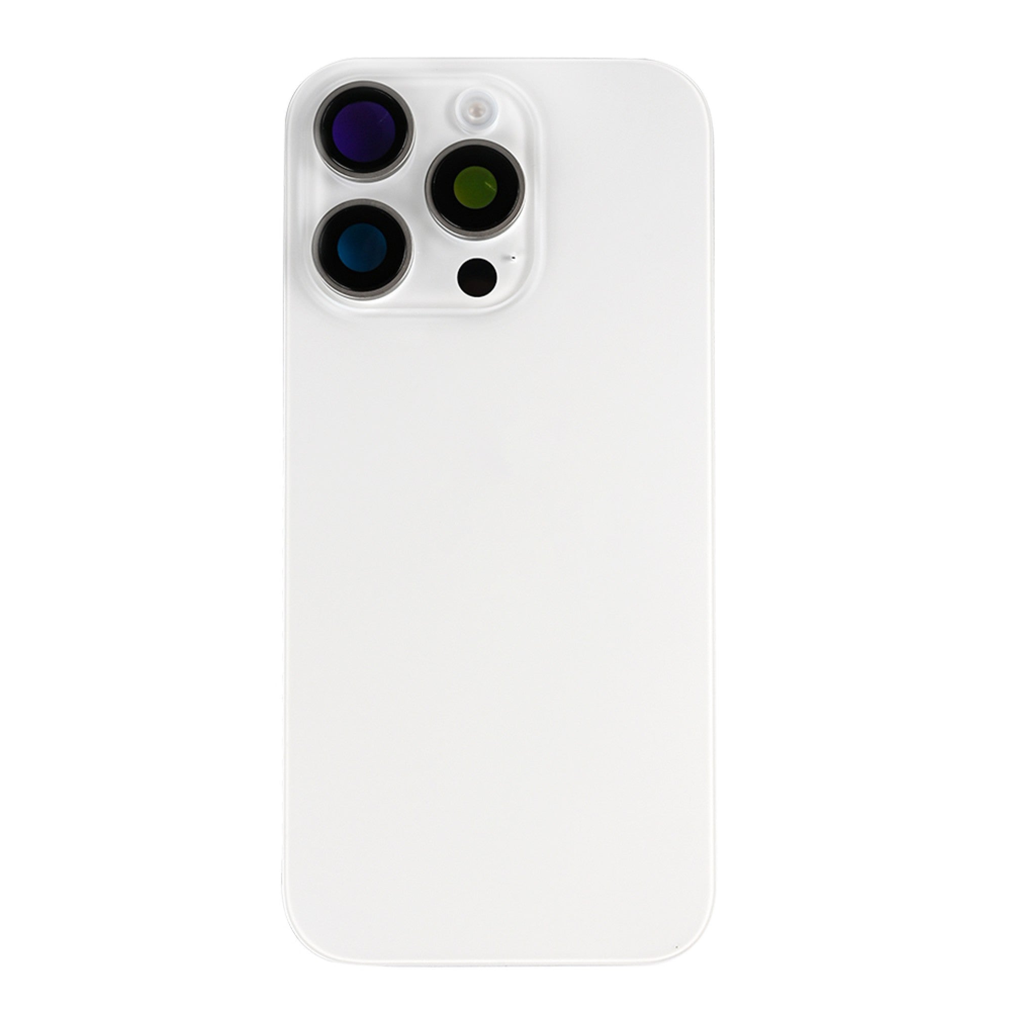 Vitre arrière iPhone 16 Pro Max avec NFC, cadre caméra agrandi Titane Blanc