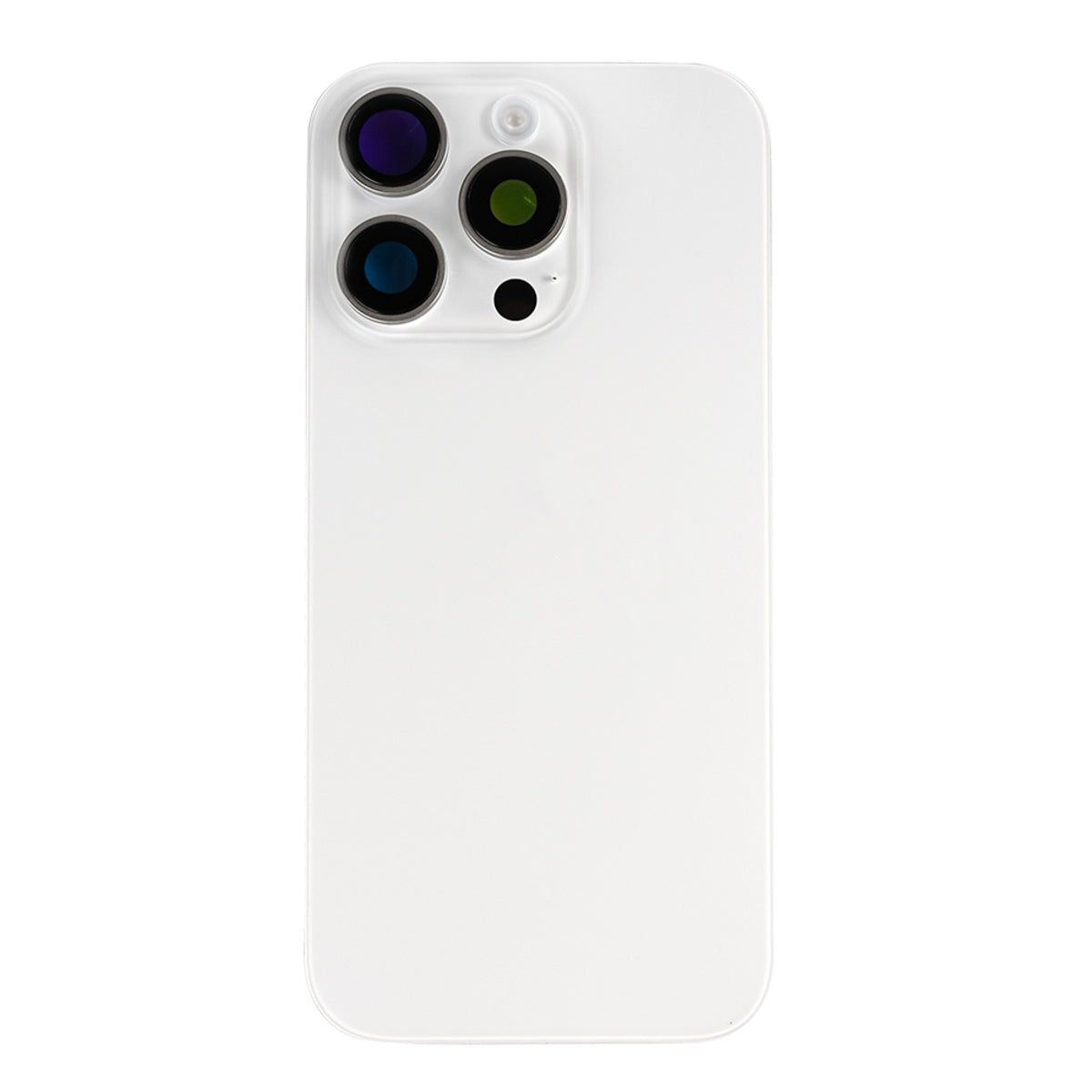 Vitre arrière iPhone 16 Pro Max avec NFC, cadre caméra agrandi Titane Blanc